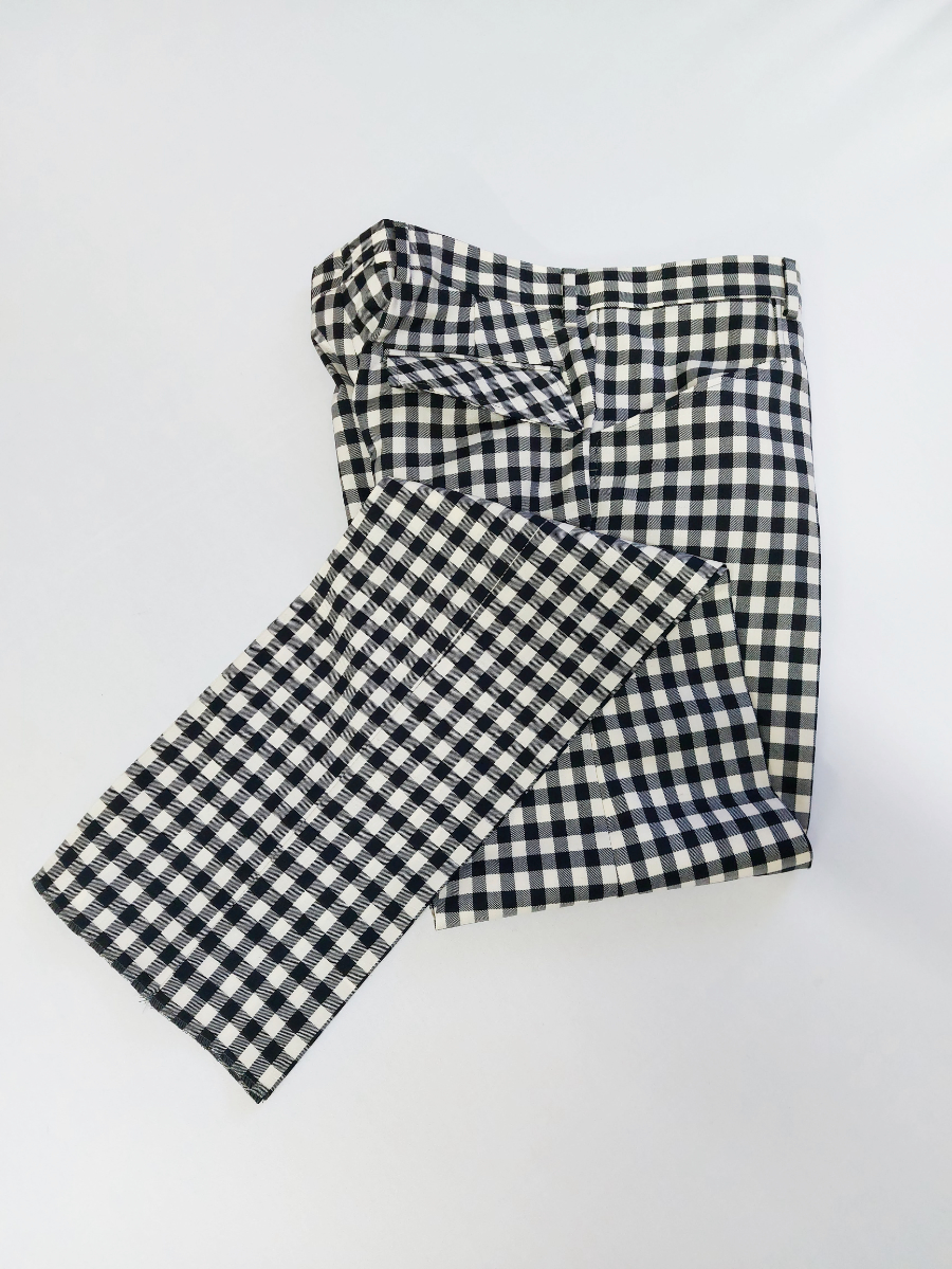 Dna trousers hipsters made in Italy wool limited edition gingham check